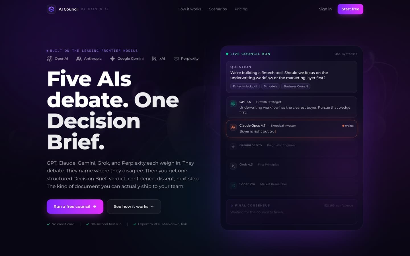 The AI Council decision engine